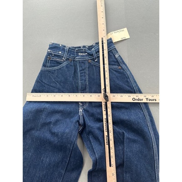 Vintage San Francisco Riding Gear Jean YOUTH KIDS 19X35" Bell Bottom Flares 70s - Picture 6 of 16